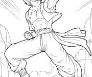 Coloriage Gogeta ach&egrave;ve son adversaire