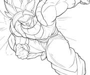 Coloriage Gogeta attaque