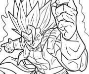 Coloriage Gogeta avec une &eacute;nergie intense
