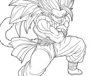 Coloriage Gogeta contre Shenron