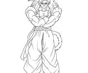 Coloriage et dessins gratuit Gogeta corps entier à imprimer