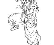 Coloriage et dessins gratuit Gogeta dessin&eacute; &agrave; la main à imprimer