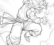 Coloriage Gogeta d&eacute;vie Broly