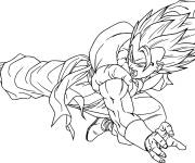 Coloriage Gogeta en action