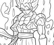 Coloriage Gogeta en feu
