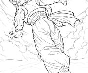 Coloriage Gogeta en pleine forme
