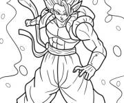 Coloriage Gogeta en position