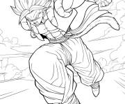 Coloriage Gogeta est tellement rapide