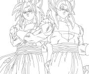 Coloriage Gogeta et Vegetto