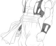 Coloriage et dessins gratuit Gogeta facile dessin&eacute; &agrave; la main à imprimer