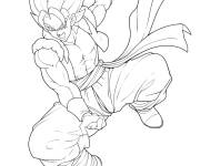 Coloriage Gogeta guerrier facile