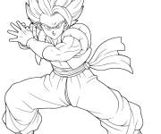 Coloriage Gogeta, le h&eacute;ros l&eacute;gendaire