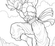 Coloriage Gogeta muscl&eacute;