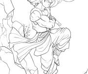 Coloriage Gogeta personnage de Dragon Ball Z