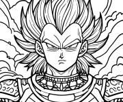 Coloriage Gogeta pour maternelle