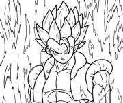 Coloriage Gogeta recharge l'&eacute;nergie