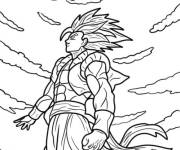 Coloriage Gogeta regardant au ciel