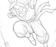 Coloriage Gogeta se t&eacute;l&eacute;porte