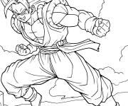 Coloriage Gogeta souriant en se battant