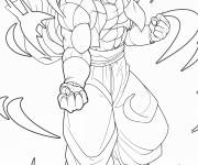 Coloriage Gogeta SSJ Bleu