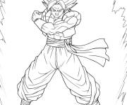 Coloriage Gogeta Super Saiyan Blue
