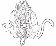 Coloriage Gogeta transparent
