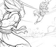 Coloriage Gogeta vainc Shenron