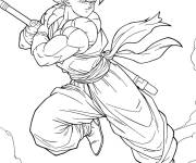 Coloriage Kamehameha de Gogeta