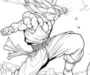 Coloriage L'attaque Big Bang de Gogeta