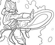 Coloriage L'h&eacute;ros Gogeta lance une attaque