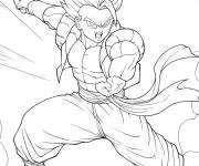Coloriage La sc&egrave;ne finale de Gogeta