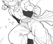 Coloriage La victoire de Gogeta