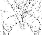 Coloriage Le pouvoir de Gogeta