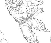 Coloriage Le sourire confiant de Gogeta