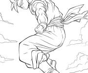 Coloriage Les capacit&eacute;s sp&eacute;ciales de Gogeta au combat