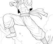 Coloriage Les comp&eacute;tences incroyables de Gogeta