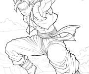 Coloriage Naissance de Gogeta
