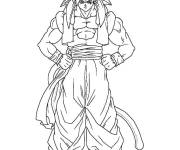 Coloriage et dessins gratuit Profil Gogeta à imprimer