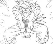 Coloriage Super Saiyan Blue