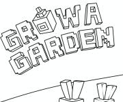 Coloriage Affiche Grow a Garden