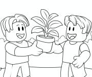 Coloriage Cultiver un jardin de Roblox