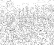 Coloriage Grow a Garden jeu pour enfants sur Roblox