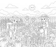 Coloriage Jardinier de Grow a garden style cartoon