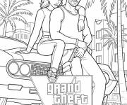 Coloriage Affiche du jeu GTA 6