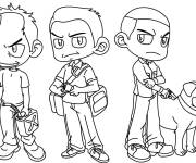 Coloriage Chibi h&eacute;ros GTA 5