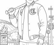 Coloriage Franklin de Grand Theft Auto