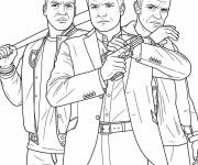 Coloriage Franklin, Michael et Trevor de Grand Theft Auto