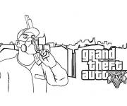 Coloriage et dessins gratuit GTA 5 pour enfants à imprimer