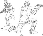 Coloriage GTA V en noir et blanc