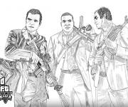 Coloriage Membres de Gangs de GTA 5